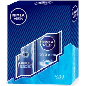 Nivea Men Cool Kick sprchový gél 250 ml + antiperspirant dezodorant sprej 150 ml, kozmetická sada