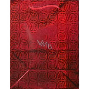 Nekupto Darčeková papierová taška hologram 32 x 26 x 13 cm Červená 050 30 THL