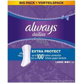 Always Dailies Extra Protect Large s jemnou vôňou slipové intímne vložky 52 kusov