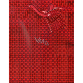 Ditipo Darčeková papierová taška Lux 18 x 10 x 22,7 cm lesklá červená