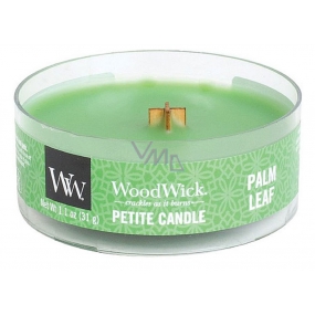 Woodwick Palm leaf - Palmový list vonná sviečka s dreveným knôtom petite 31 g