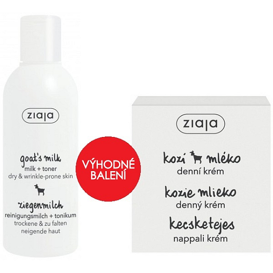 Ziaja Kozie mlieko denný krém 50 ml + Kozie mlieko tonikum 200 ml, duopack