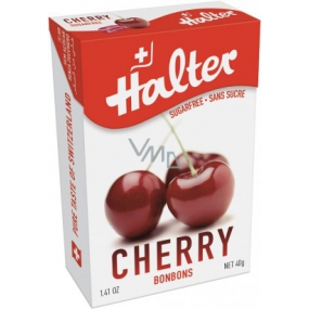 Halter Cherry - Višňa cukríky bez cukru, s prírodným sladidlom Izomalt, vhodné aj pre diabetikov 40 g