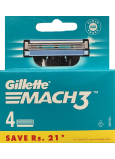 Gillette Mach3 náhradné hlavice 4 kusy, pre mužov