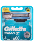 Gillette Mach3 náhradné hlavice 4 kusy, pre mužov