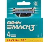 Gillette Mach3 náhradné hlavice 4 kusy, pre mužov