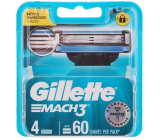 Gillette Mach3 náhradné hlavice 4 kusy, pre mužov