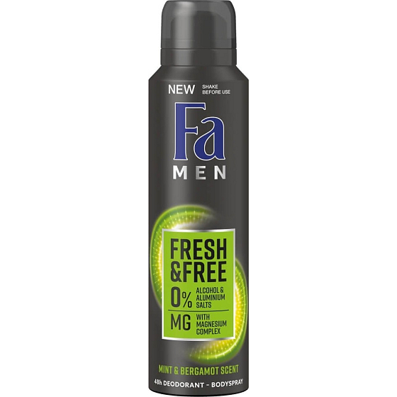 Fa Men Fresh & Free Mint & Bergamot 48H dezodorant sprej pre mužov 150 ml