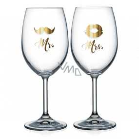 Nekupto Párové poháre na víno Mr. & Mrs. 2 x 440 ml