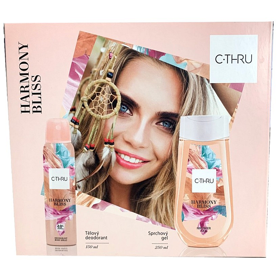C-Thru Harmony Bliss dezodorant sprej 150 ml + sprchový gél 250 ml, kozmetická súprava 2021