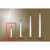 Lima Gastro hladká biela kónická sviečka 20 x 120 mm 1 kus