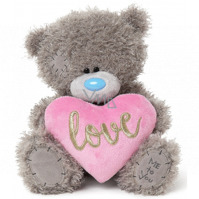 Medveď Me To You Love s ružovým srdcom a zlatým nápisom 29 cm