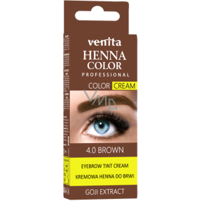 Venita Henna Color krémová farba na obočie 4.0 Hnedá 30 g