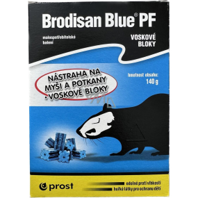 Tekro Brodisan Blue PF voskové bloky proti hlodavcom 140 g