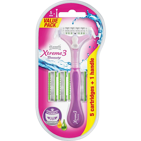 Wilkinson Xtreme3 Beauty Hybrid dámsky holiaci strojček, 5 ks