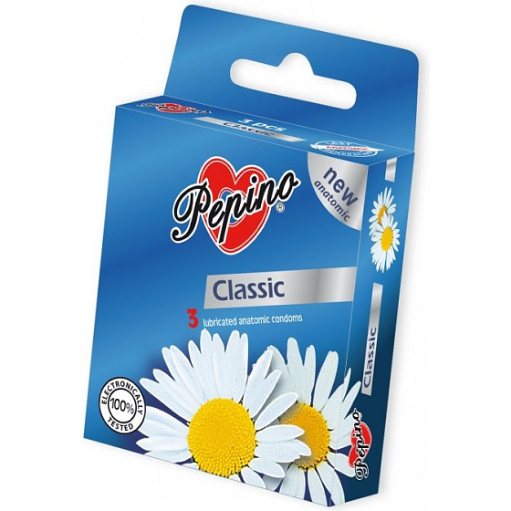 Pepino Classic kondóm z prírodného latexu 3 kusy