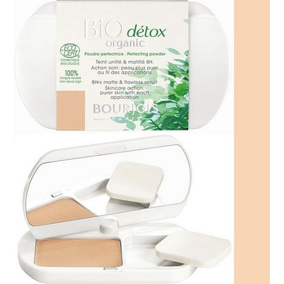 Bourjois Bio Detox Organic Perfecting Powder kompaktný púder 51 Vanille Clair 9 g