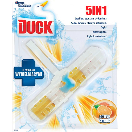 Duck 5v1 Active Citrus Wc závesný čistič s vôňou 41 g