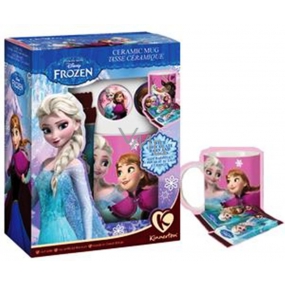 Disney Frozen Porcelánový hrnček + 2 čokolády, darčeková sada