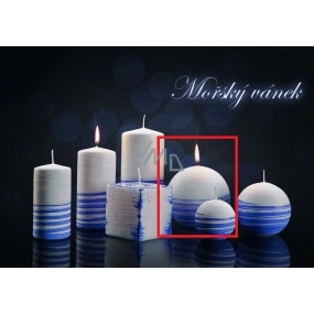 Lima Aromatická špirála Morský vánok sviečka bielo - modrá guľa priemer 100 mm 1 kus