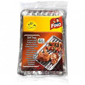 Fino grilovacie tácky, sila 60 µ, rozmery 35 × 23 cm, balenie 4 ks