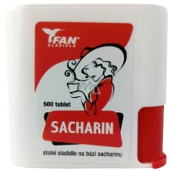 Fan Sacharín Umelé sladidlo 500 tabliet v dávkovači 30 g