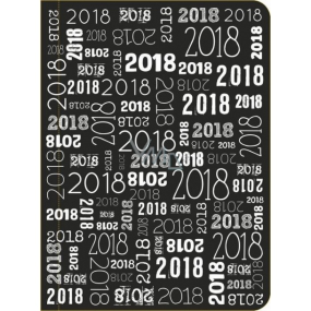 Albi Diár 2018 týždenný Čierny s rokom 12,5 cm × 17 cm × 1,1 cm