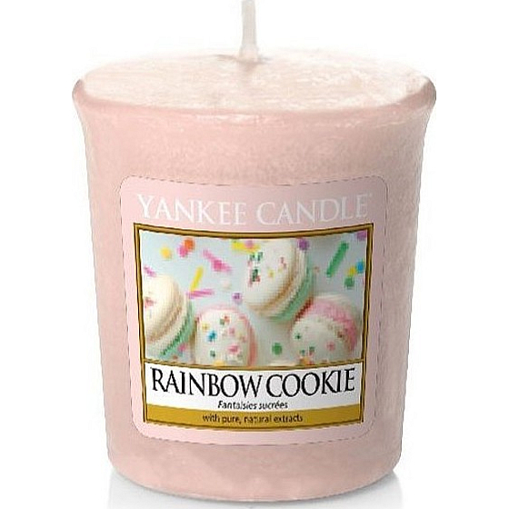 Yankee Candle Rainbow Cookie - Dúhové makrónky vonná sviečka votívny 49 g