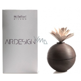 Millefiori Milano Air Design Difuzér nádobka pre vzlínaniu vône pomocou porézny vrchnej časti drevený s kvetinou Hnedá gule