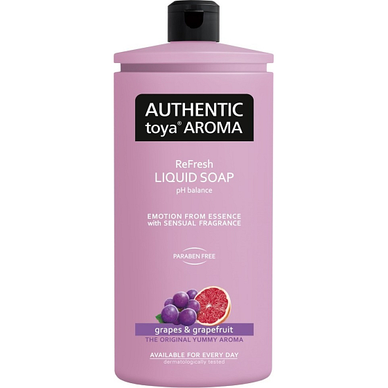 Authentic Toya Aroma Grapes & Grapefruit tekuté mydlo náhradná náplň 600 ml