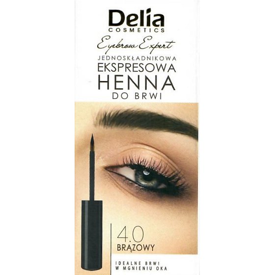 Delia Cosmetics Instant Eyebrow Tint farba na obočie 4.0 hnedá 6 ml