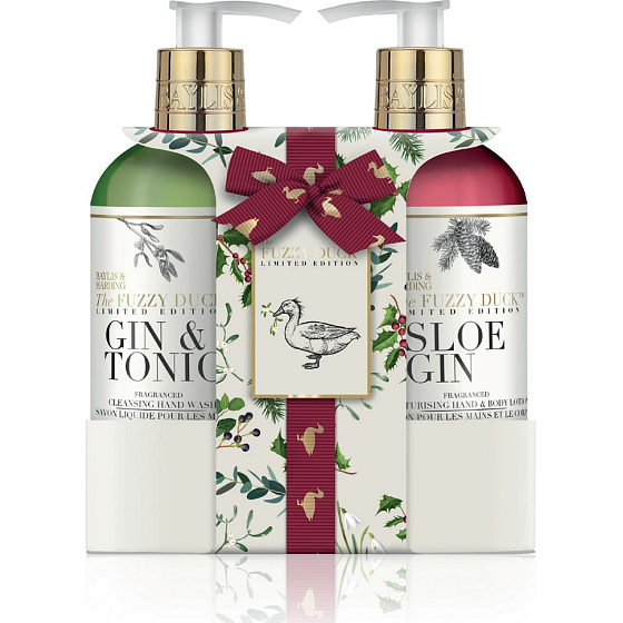 Baylis & Harding Moruša, Imelo a Brusnica tekuté mydlo na ruky dávkovač 300 ml + mlieko na ruky a telo dávkovač 300 ml, kozmetická sada