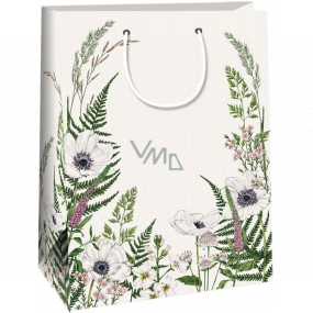Ditipo Papierová darčeková taška 27 x 37 x 12 cm Kraft - lúčne kvety
