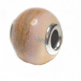 Jaspis prívesok okrúhly prírodný kameň 14 mm, otvor 4,2 mm 1 kus, kameň pozitívnej energie
