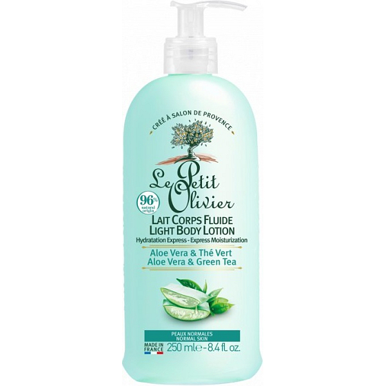 Le Petit Olivier Hydratačné telové mlieko s aloe vera a zeleným čajom 250 ml