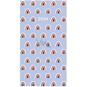 Albi Diár 2024 Vreckový dvojtýždenný Rainbow 8,2 x 15,3 x 0,5 cm