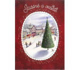Albi Vianočná obálka na hraciu kartu Square s veľkým stromom 14,8 x 21 cm
