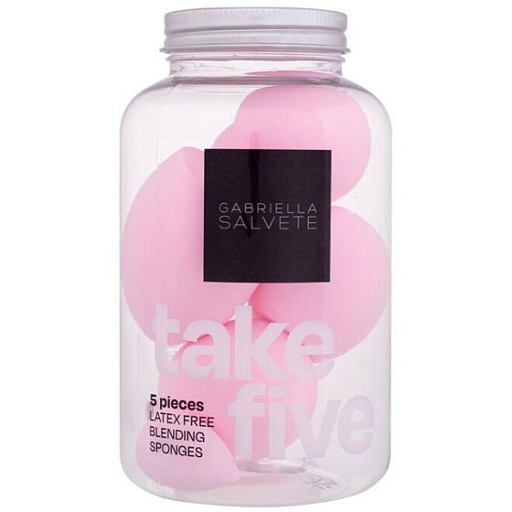 Gabriella Salvete Take Five mäkká hubka na pohodlné nanášanie make-upu ružová 5 kusov