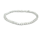 Krištáľ náramok elastický fazet prírodný kameň 3mm / 16 - 17cm, kameň kameňov