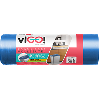 viGO pytle na odpad, 9 µ, 58 × 67 cm, 60 l, 28 ks