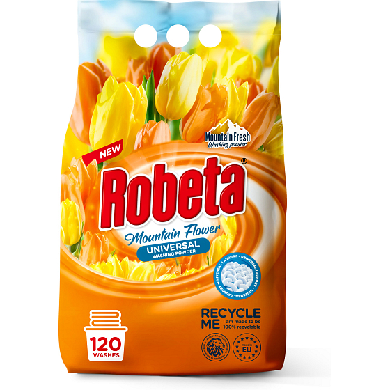 Robeta univerzál prací prášok 9 kg, 120 dávok
