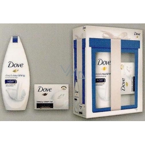 Dove Original Mini Deeply Nourishing vyživujúci sprchový gél 250 ml + Dove krémová tableta 100 g, kozmetická sada