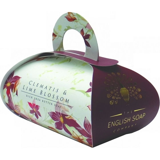 English Soap Clematis & limetkovej kvet prírodné parfumované mydlo s bambuckým maslom 260 g