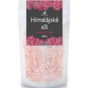 Allnature Himalájska soľ ružová hrubá obsahuje okrem iného horčík, vápnik, draslík a železo 250 g