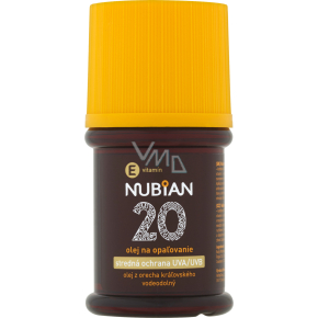 Nubian OF20 Vodeodolný olej na opaľovanie 60 ml