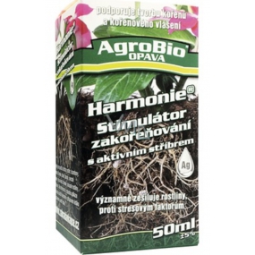 AgroBio Harmónia Stimulátor zakoreňovanie s aktívnym striebrom, zosilňuje rastliny a podporuje tvorbu koreňov 50 ml