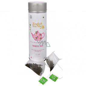 English Tea Shop Bio Biely čaj 15 kusov biologicky odbúrateľných pyramidek čaju v recyklovateľné plechovej dóze 30 g