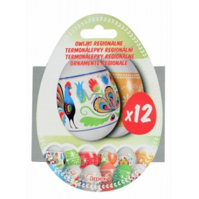 Termonálepky Regionálna zmršťovacia fólia na vajcia 12 kusov