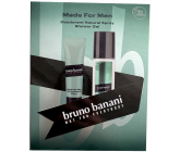 Bruno Banani Made parfumovaný dezodorant sklo pre mužov 75 ml + sprchový gél 50 ml, darčeková sada pre mužov