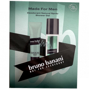 Bruno Banani Made parfumovaný dezodorant sklo pre mužov 75 ml + sprchový gél 50 ml, darčeková sada pre mužov